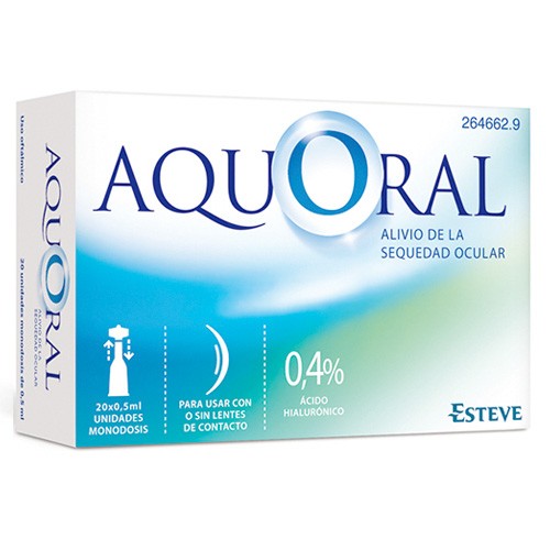 Aquoral colirio lubricante ocular 20 monodosis